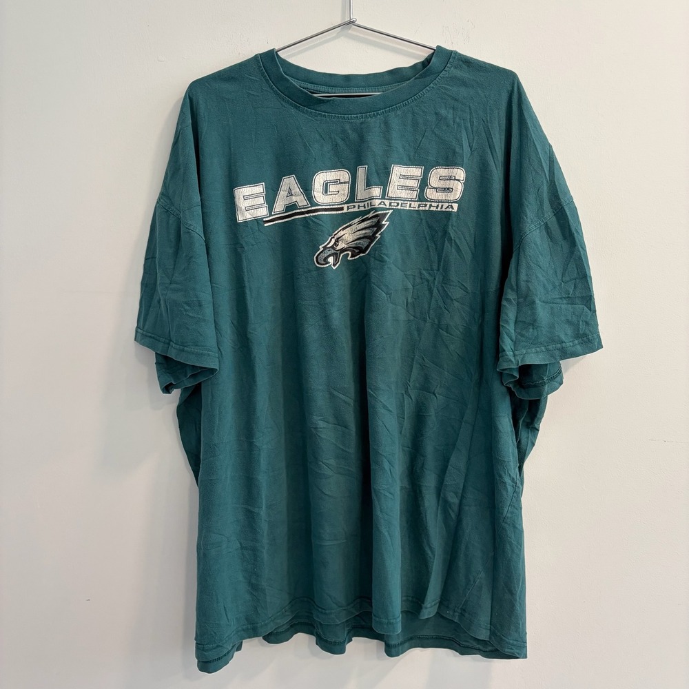 NFL Team Apparel‎ Philadelphia Eagles Graphic T-Shirt Mens 4X Green Cotton Tee
